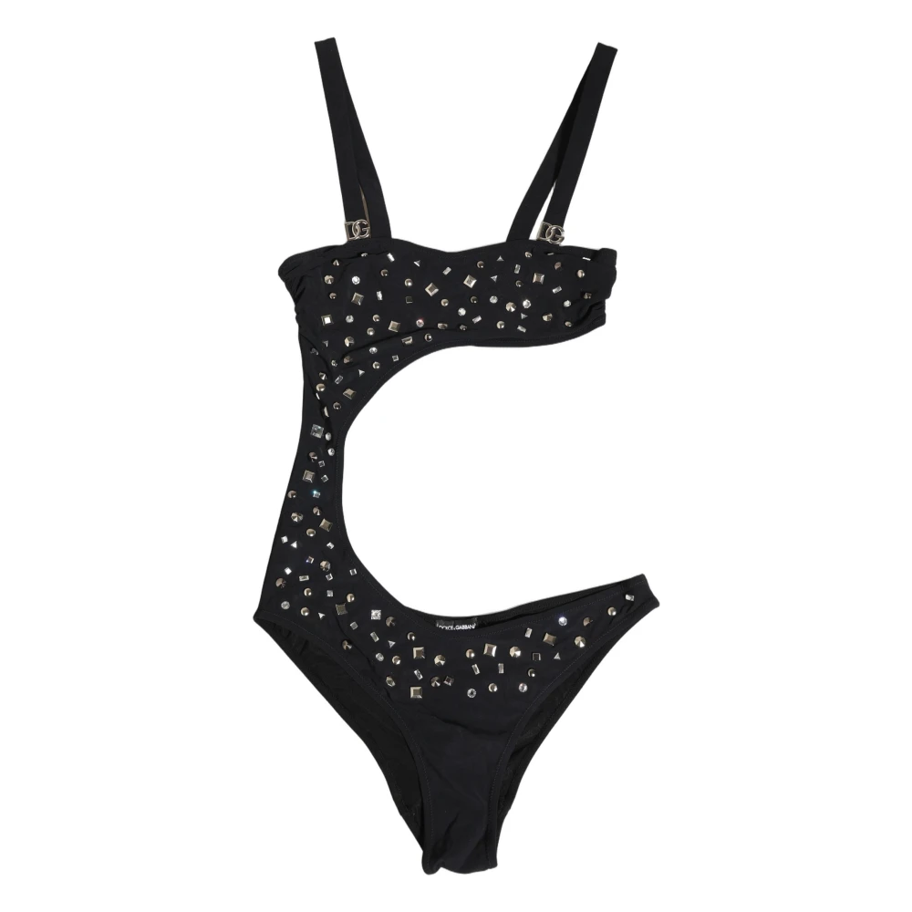 Dolce & Gabbana Bandeau One Piece - Female - Swimsuits - Black - S - Swimwear