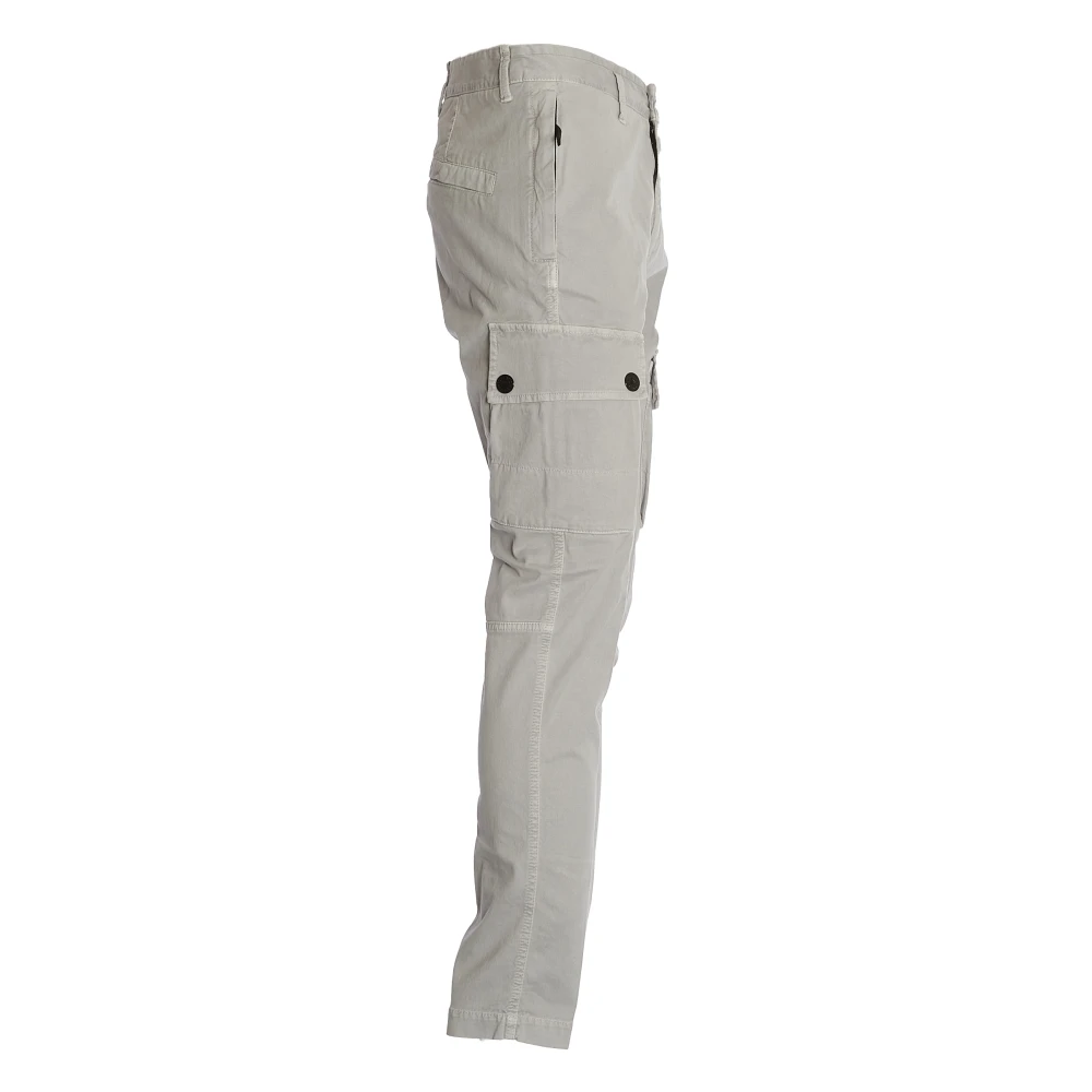 Stone Island Slim-Fit Cargo Broek Grigio Aw24 Gray Heren
