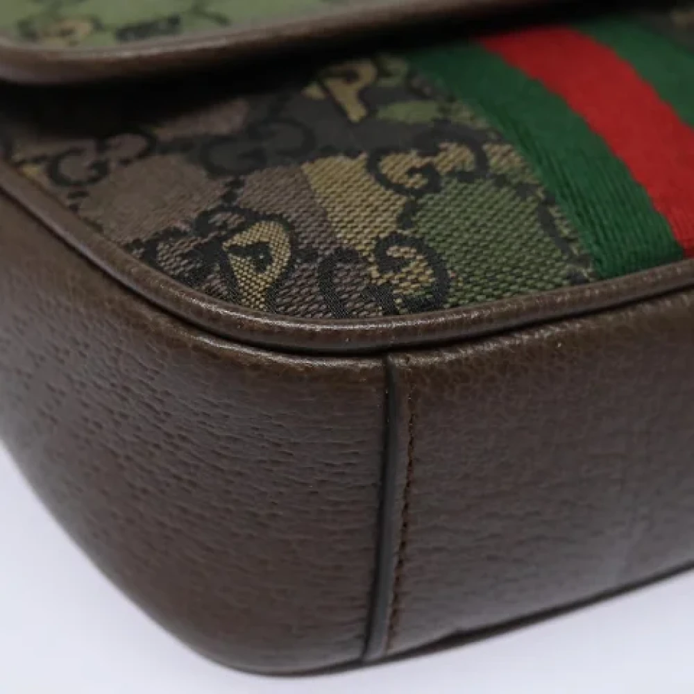 Gucci Vintage Pre-owned Canvas gucci-bags Green Dames