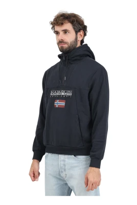 Svart Half-Zip Tröja Vinterstil