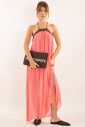 robe-midi-en-viscose-froissee-en-marron