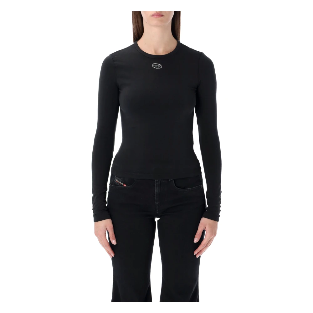 Diesel Women's Black Long Sleeve T-Shirts, Xs, T-Uncuties Long