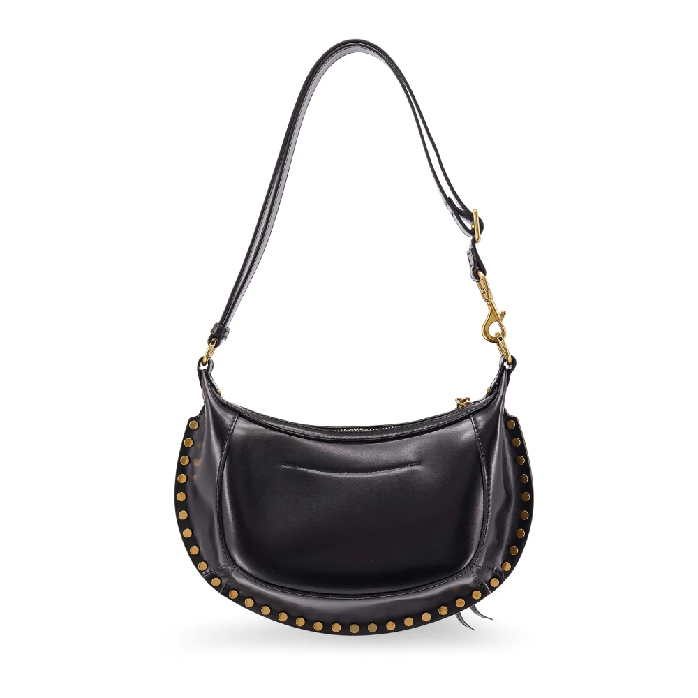 Isabel marant Leren schoudertas met metalen details Black Dames