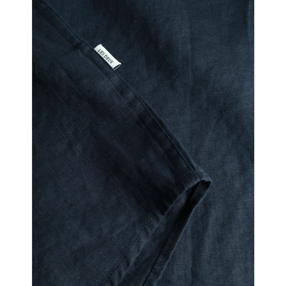 Les Deux Linnen Overhemd Blue Heren