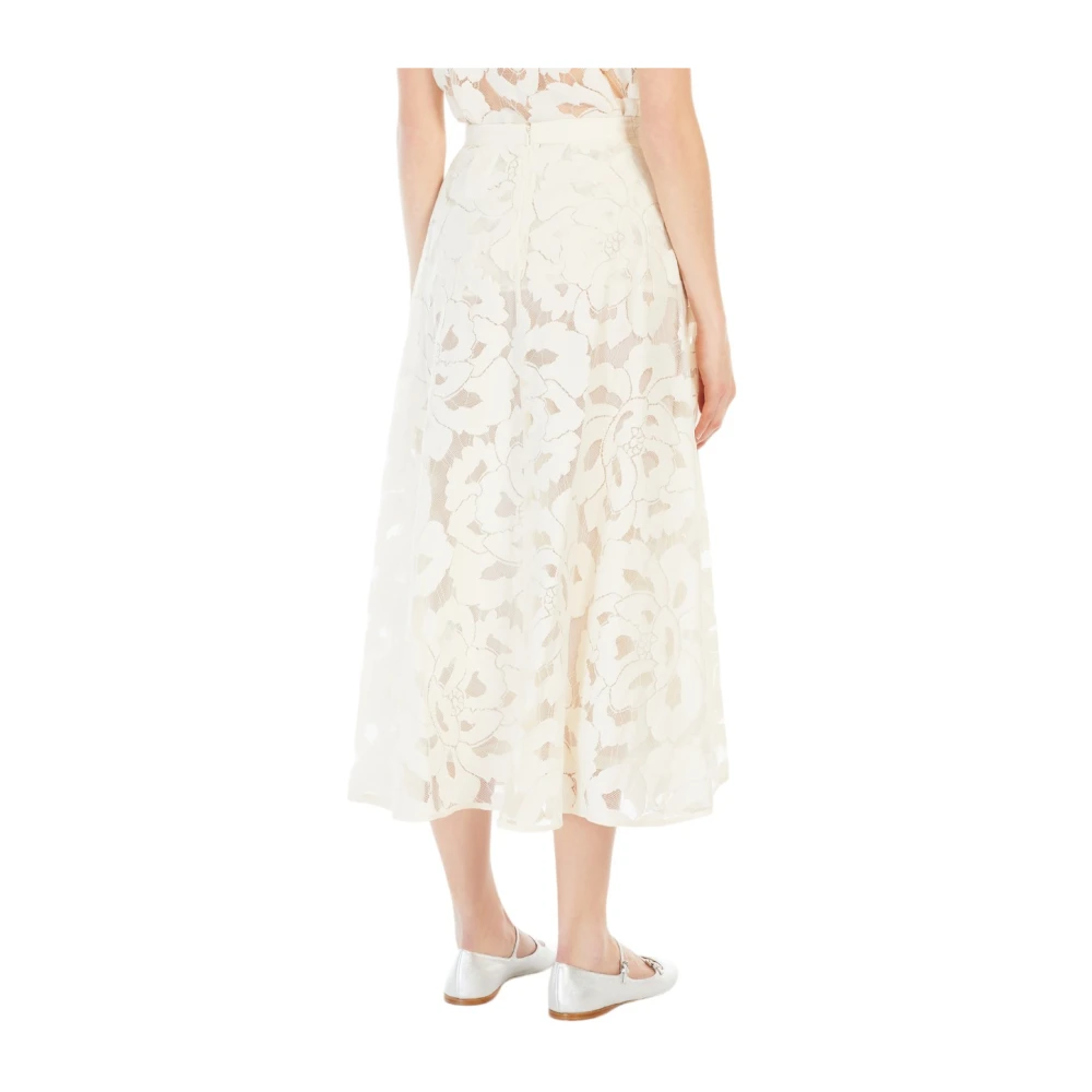 Max Mara Studio Jersey Rok White Dames