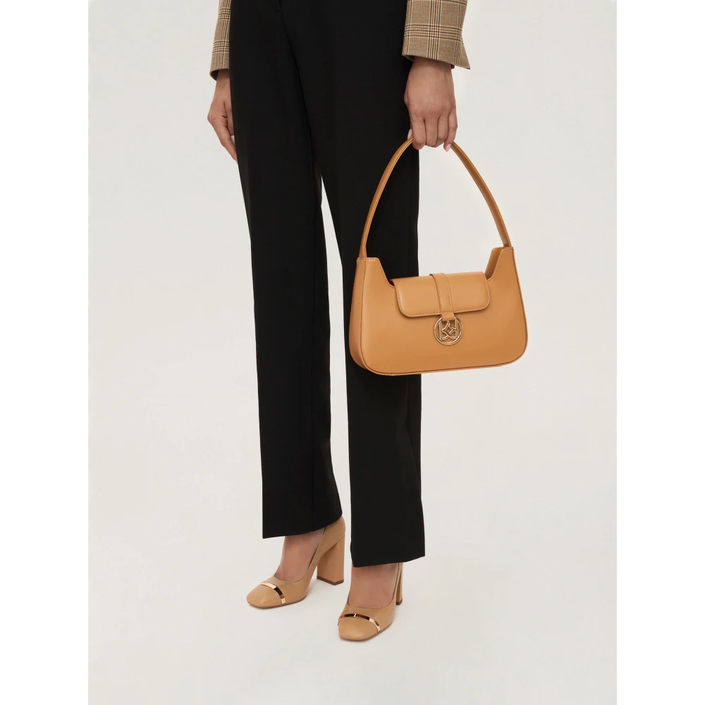 Kazar Lichtbruine Baguette Tas met Klep Brown Dames