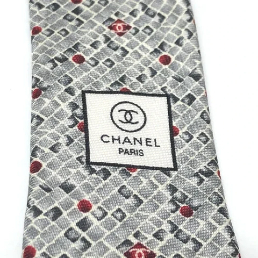 Chanel Vintage Pre-owned Silk home-office Gray Dames