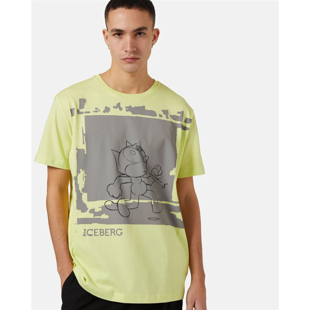 Iceberg T-Shirts Yellow Heren