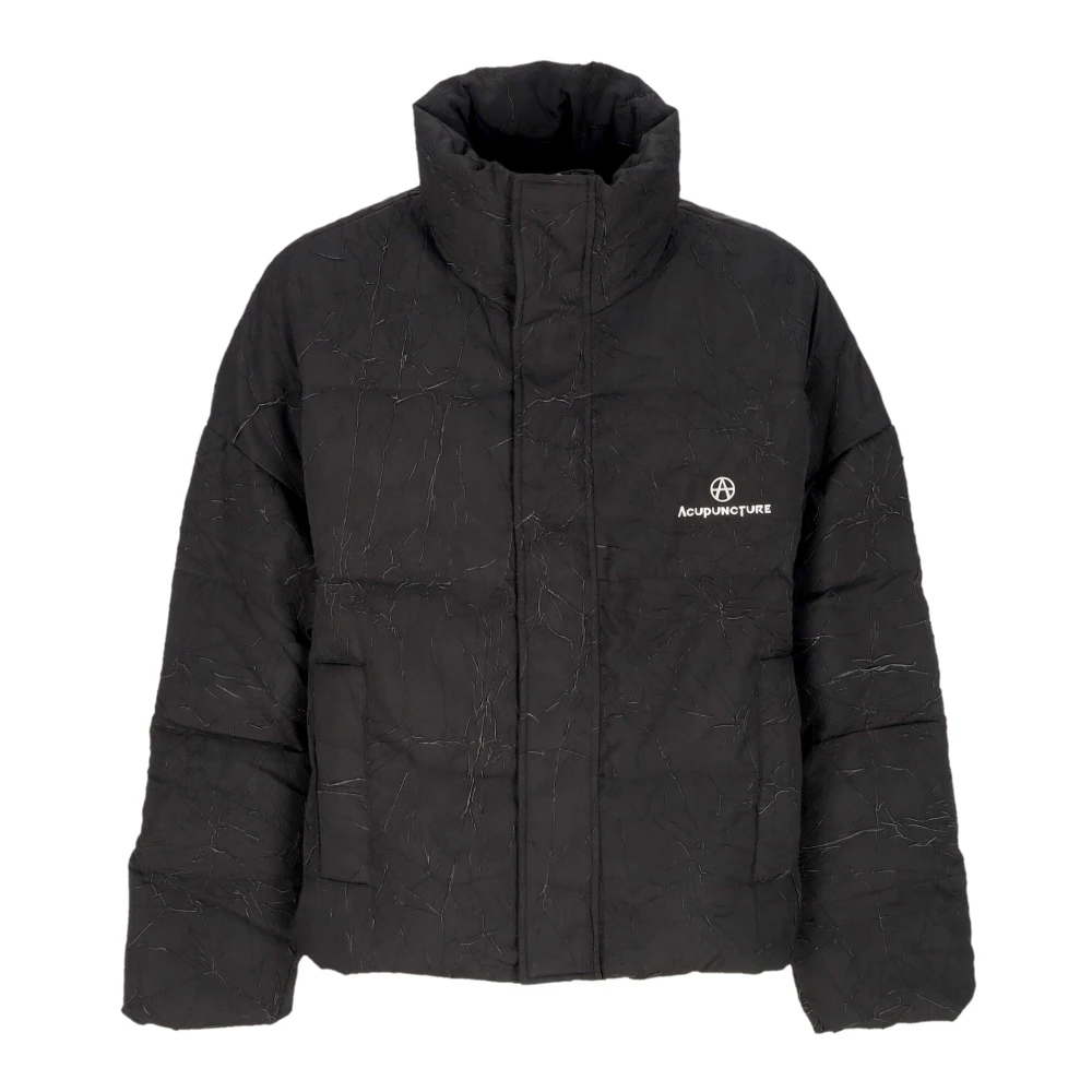 Acupuncture Zwarte donsjas met hoge kraag Black Heren