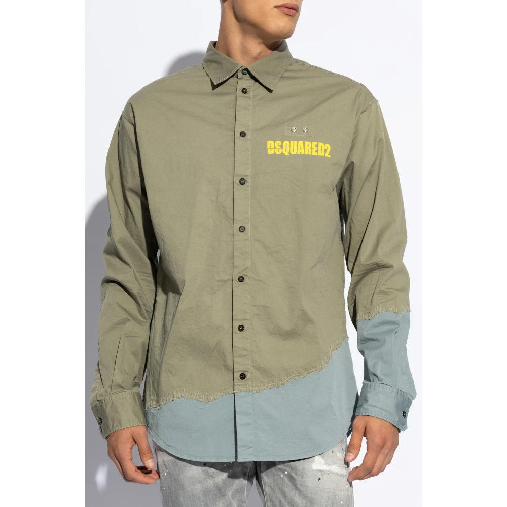 Dsquared2 Shirt met logo Green Heren