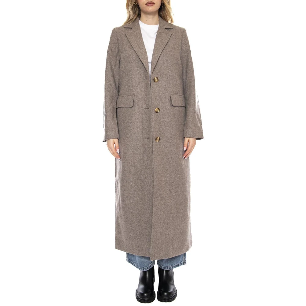 Minimum Donna Grigio - Cappotto Monopetto - Coats - Xs