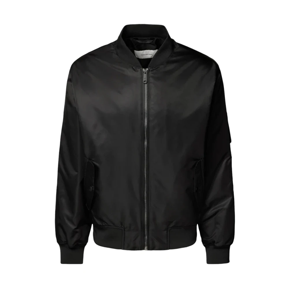 Calvin Klein Men's Black Bomber Jackets, Xl, Padded Nylon Bomber Jacket