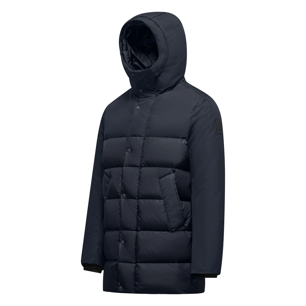 BomBoogie Bimateriaal Gewatteerde Dons Parka Blue Heren