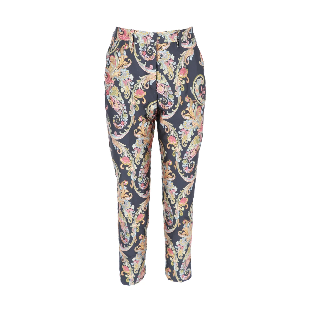 ETRO Zwarte Broek voor Vrouwen Aw24 Multicolor Dames