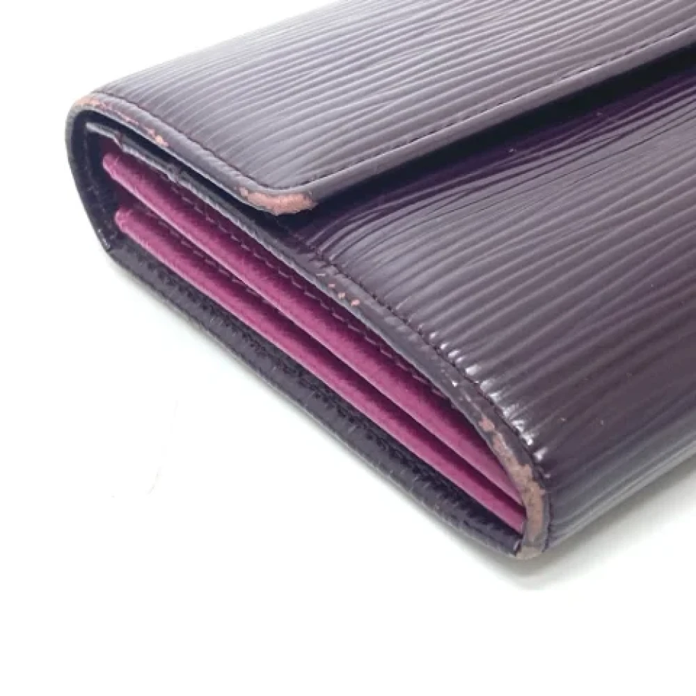 Louis Vuitton Vintage Pre-owned Leather wallets Purple Dames
