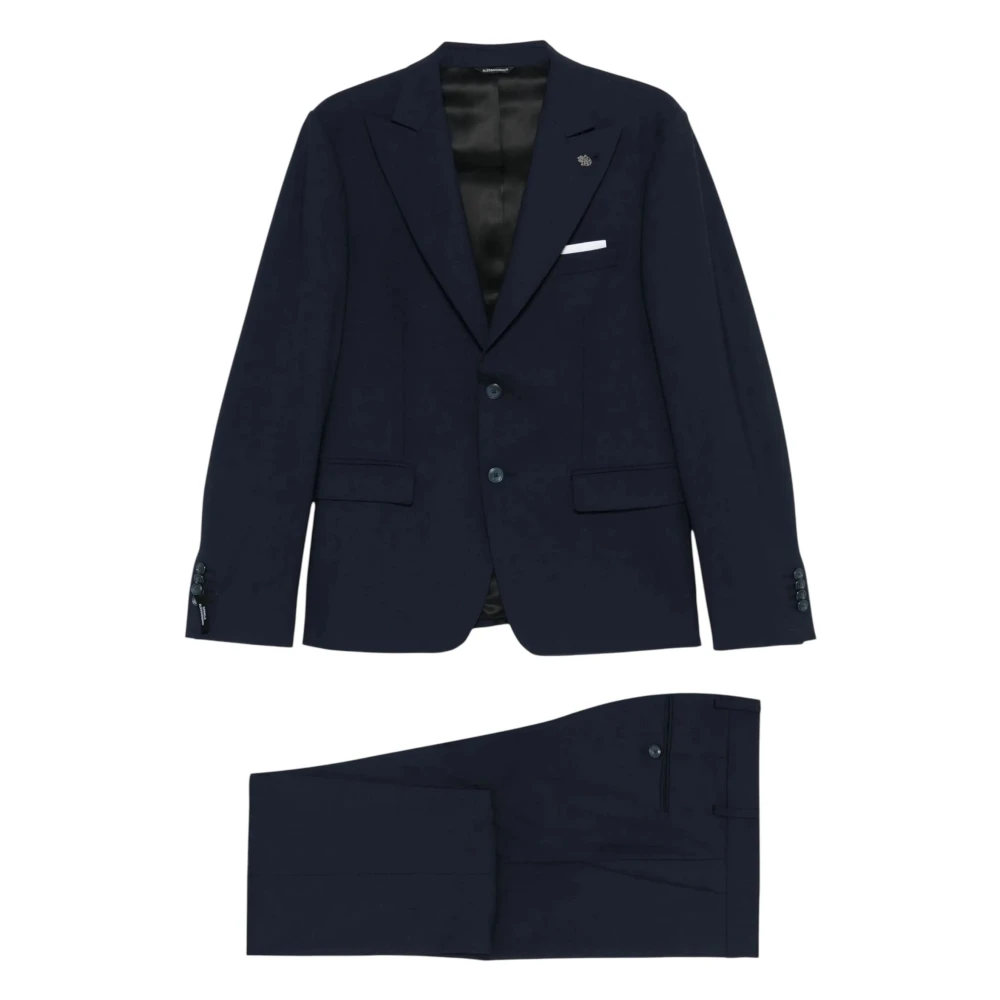 Daniele Alessandrini Men's Blue Button Suit - Single Breasted Suits - Xl - Suits