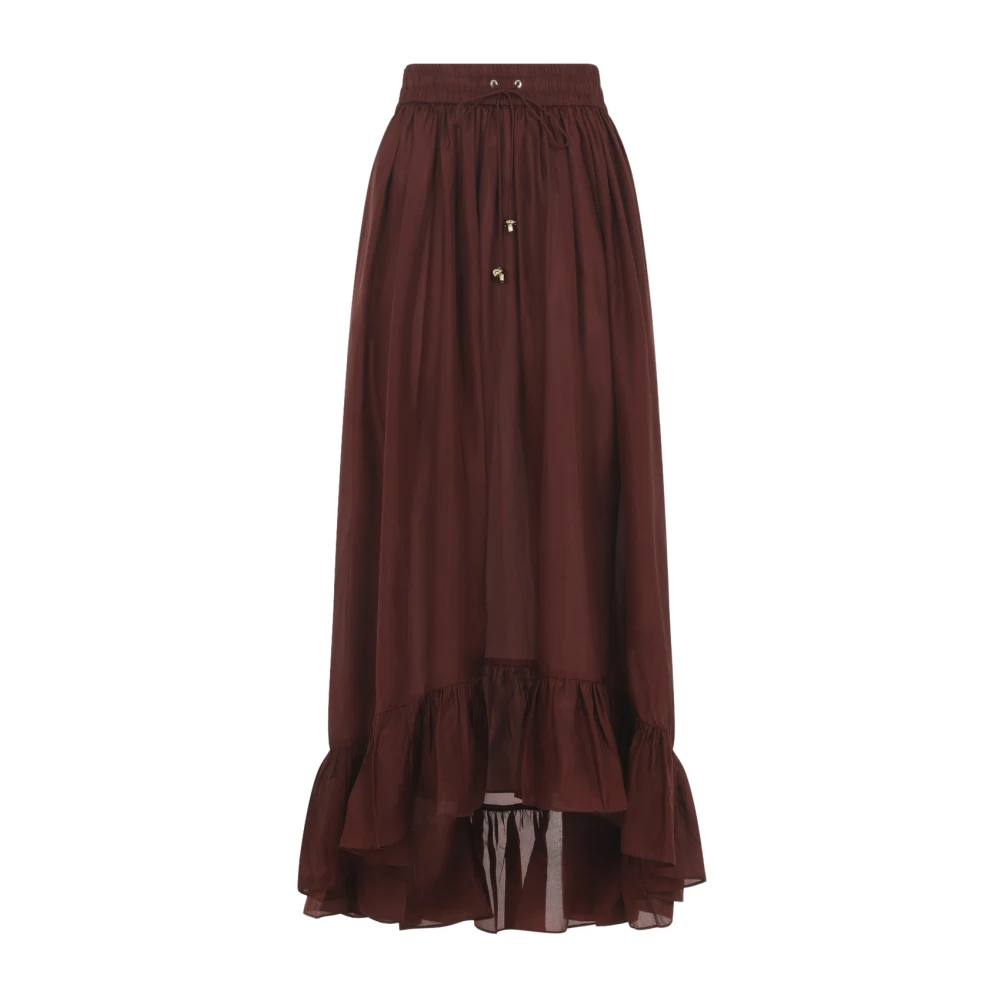 Zimmermann Women's Brown Aster Long Skirt