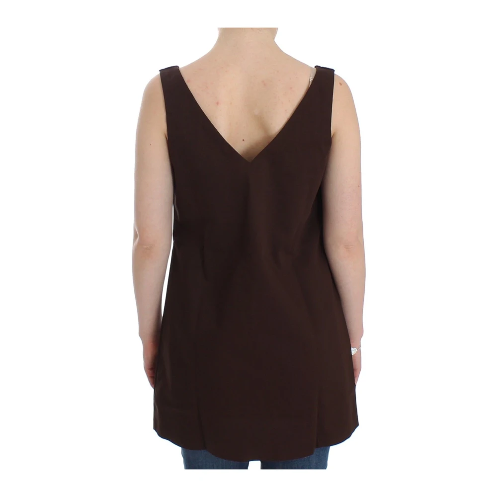 Ermanno Scervino Bruine Katoenen Tuniek Jurk Top Brown Dames