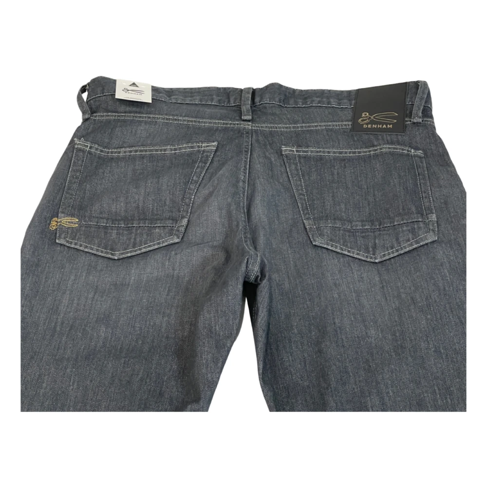 Denham Grijze Carrot Fit Jeans met knoopsluiting Gray Heren