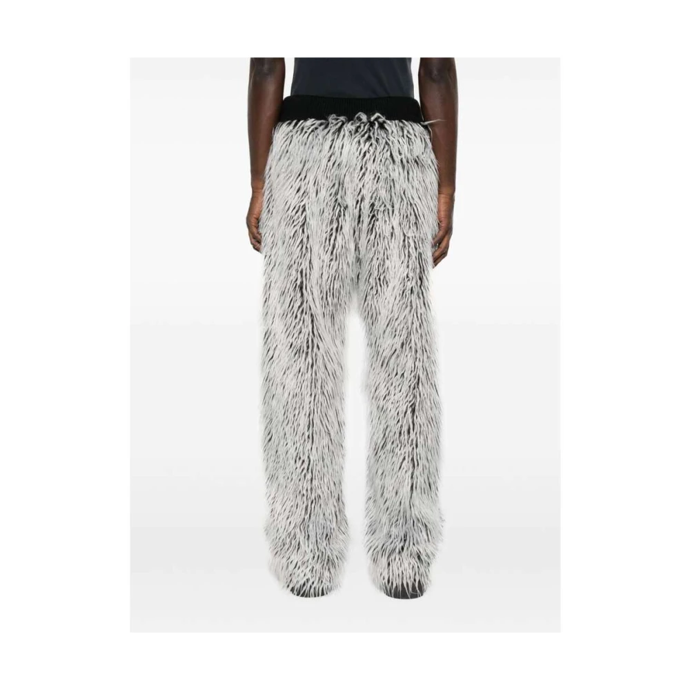 Dolce & Gabbana Faux-Fur Op Maat Gesneden Broek White Heren