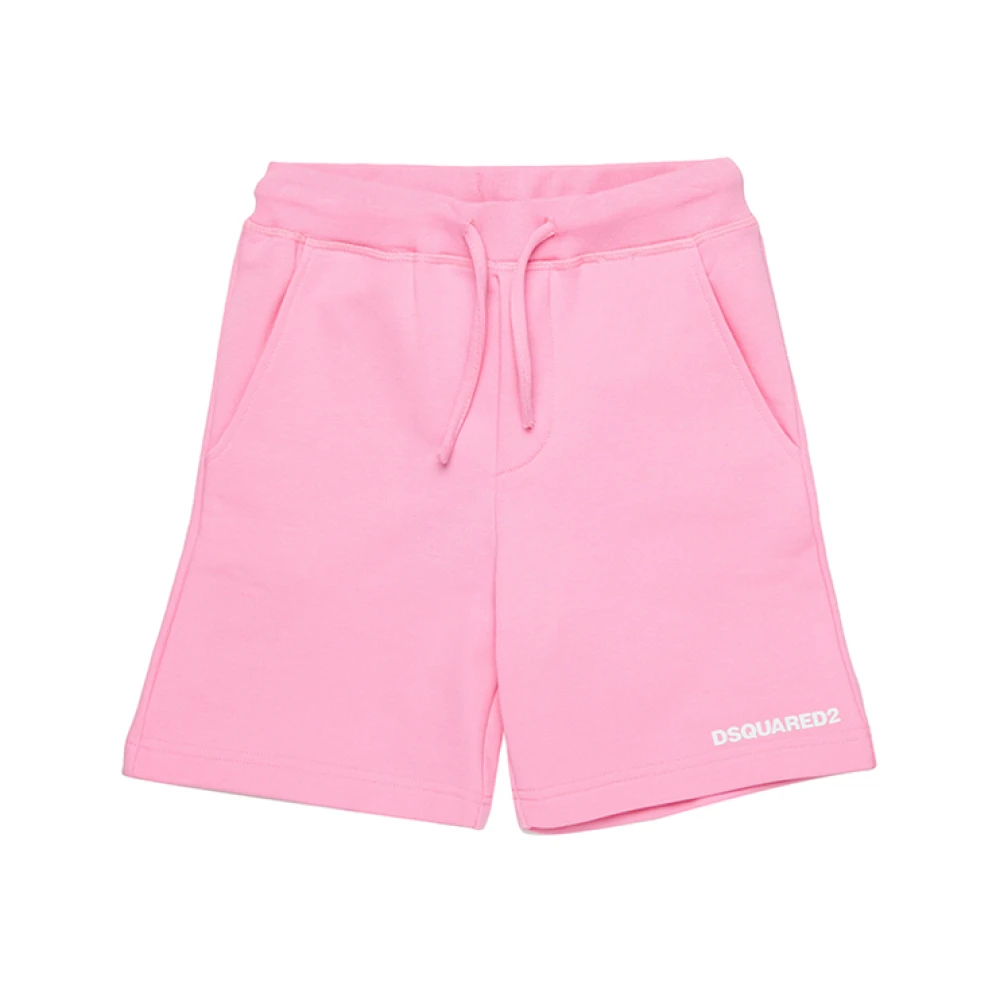 Dsquared2 Rosa Unisex Sommar Shorts Trendy Pink, Flicka