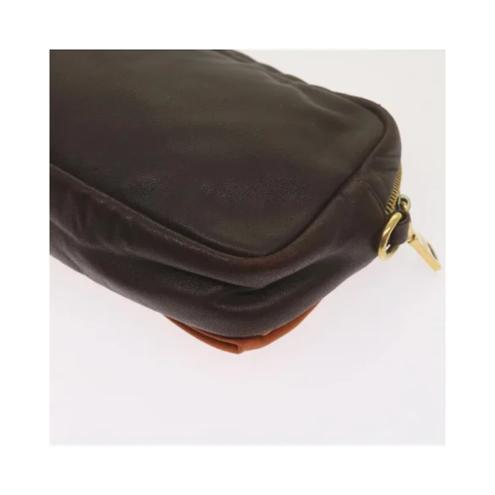 Prada Vintage Pre-owned Leather prada-bags Orange Dames