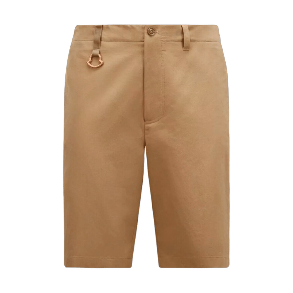 ショートパンツ MONCLER Women Shorts  Burmudas 093 8H000 11 89A1K034 Beige Moncler Women's Cotton Shorts With Logo Patch In Beige