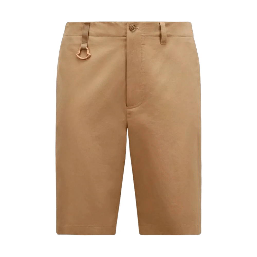 Moncler Beige Sable Gabardine Short Chino Stil Brown, Herr