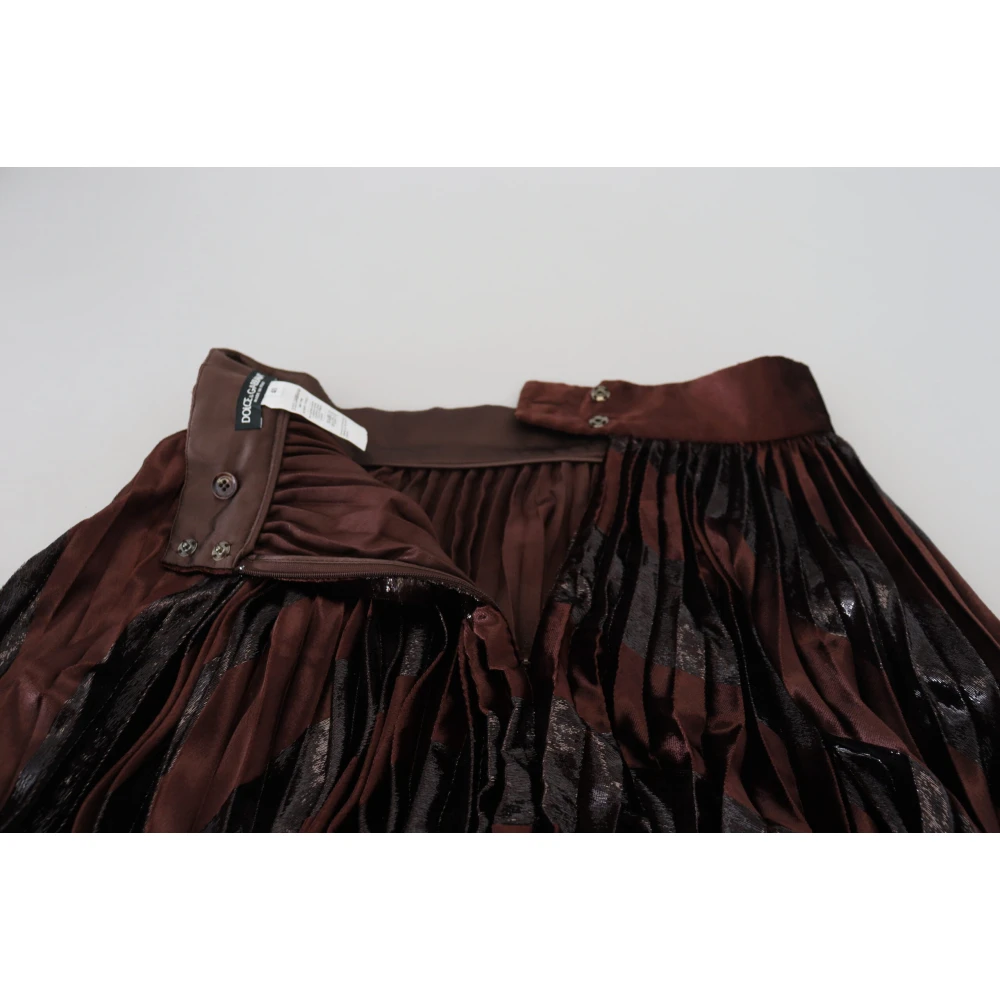 Dolce & Gabbana Elegante Maxi Rok met Hoge Taille Red Dames