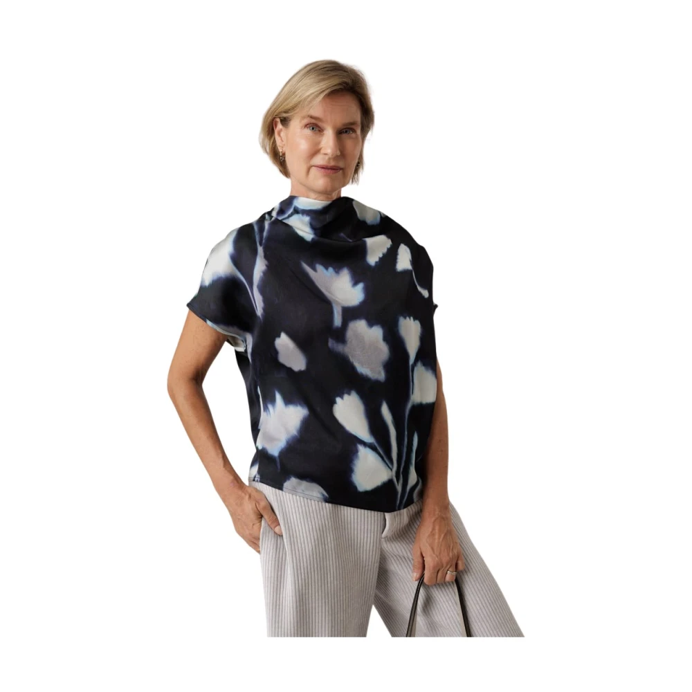 Caroline Biss Gedessineerde blouse met opstaande kraag Multicolor Dames