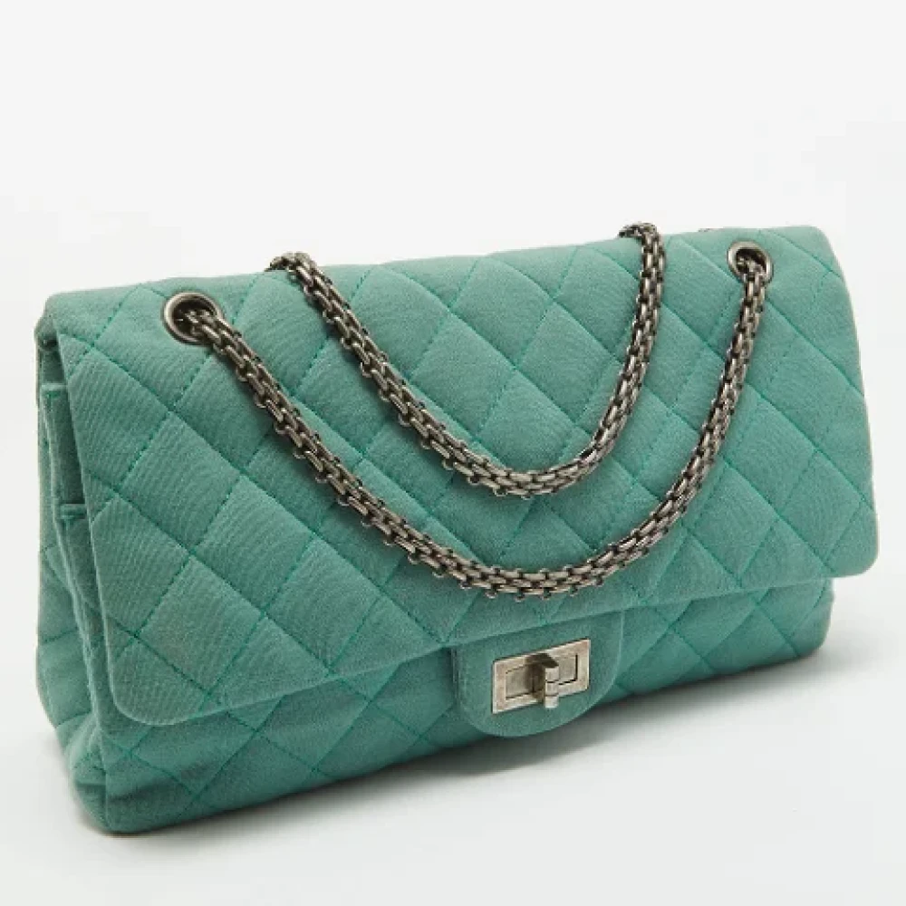 Chanel Vintage Pre-owned Fabric chanel-bags Green Dames