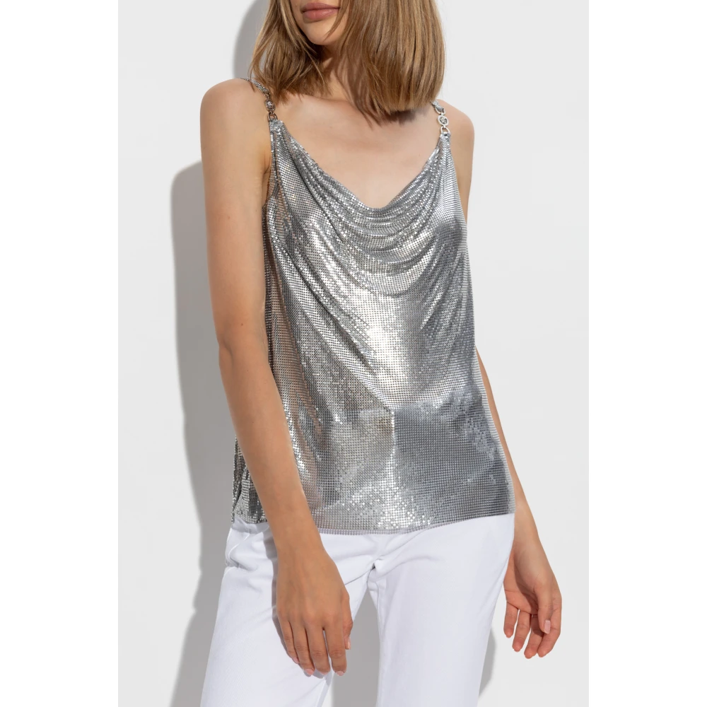 Versace Mouwloze top Gray Dames