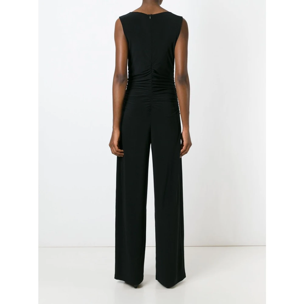 Norma Kamali Zwarte Mouwloze Jumpsuit Black Dames