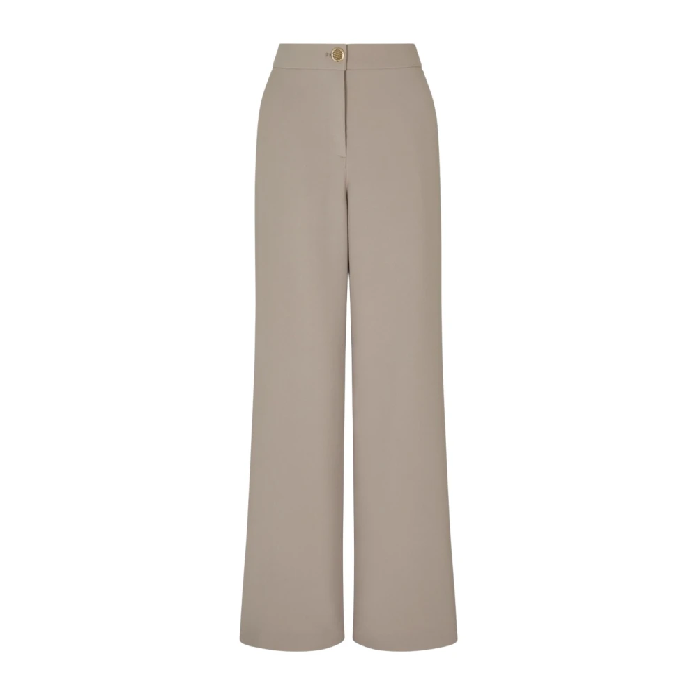 Armani Exchange Brun Palazzobyxor Med Hög Midja