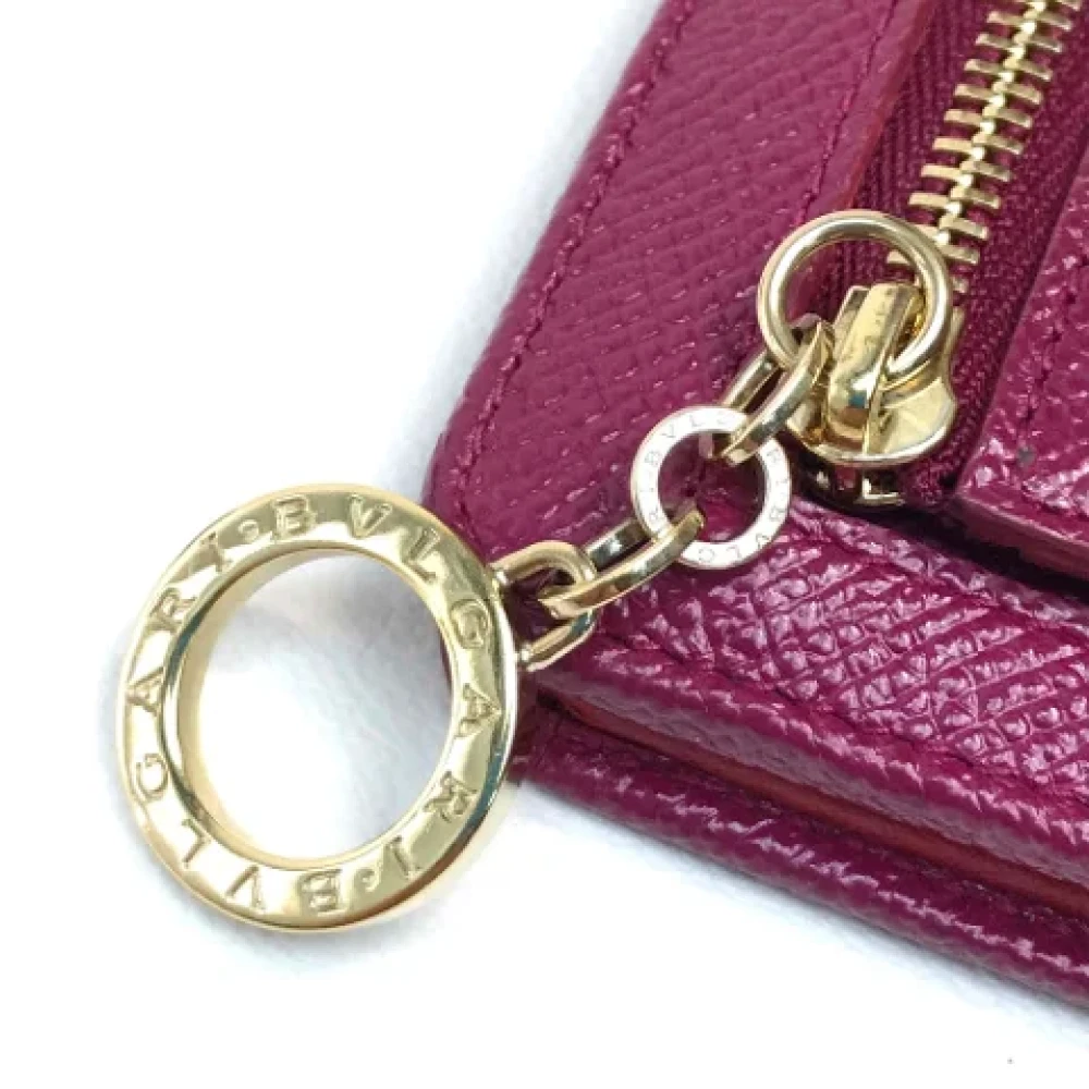 Bvlgari Vintage Pre-owned Leather wallets Pink Dames