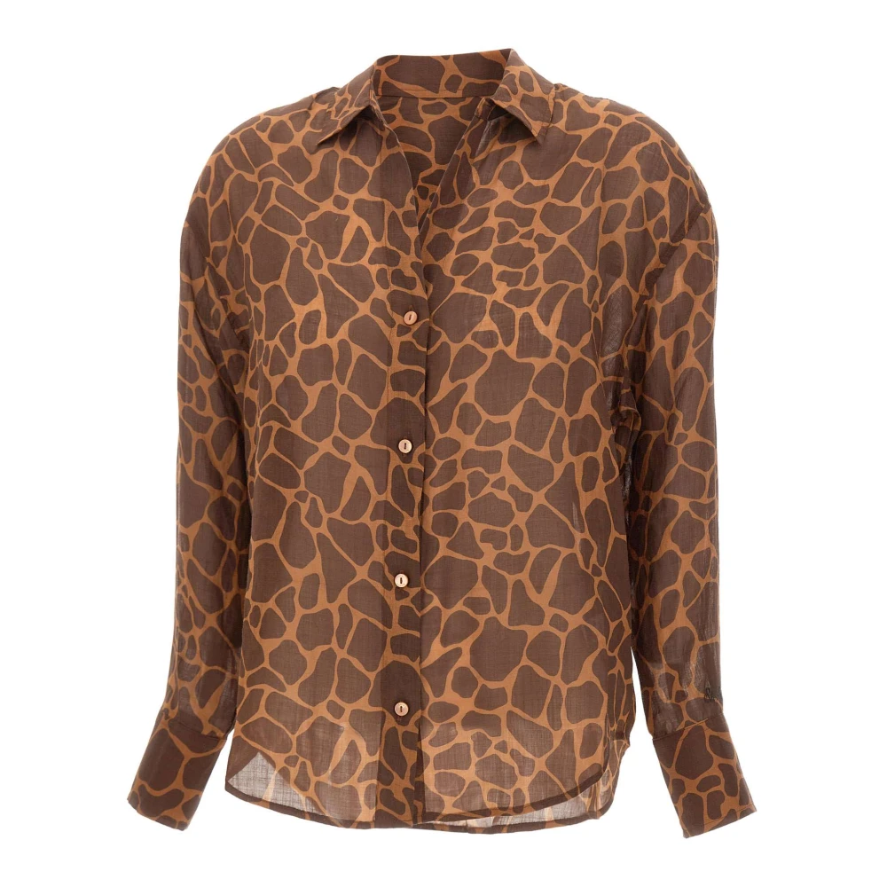 Mc2 Saint Barth Brown Shirts, Female, S, Cristal Shirt