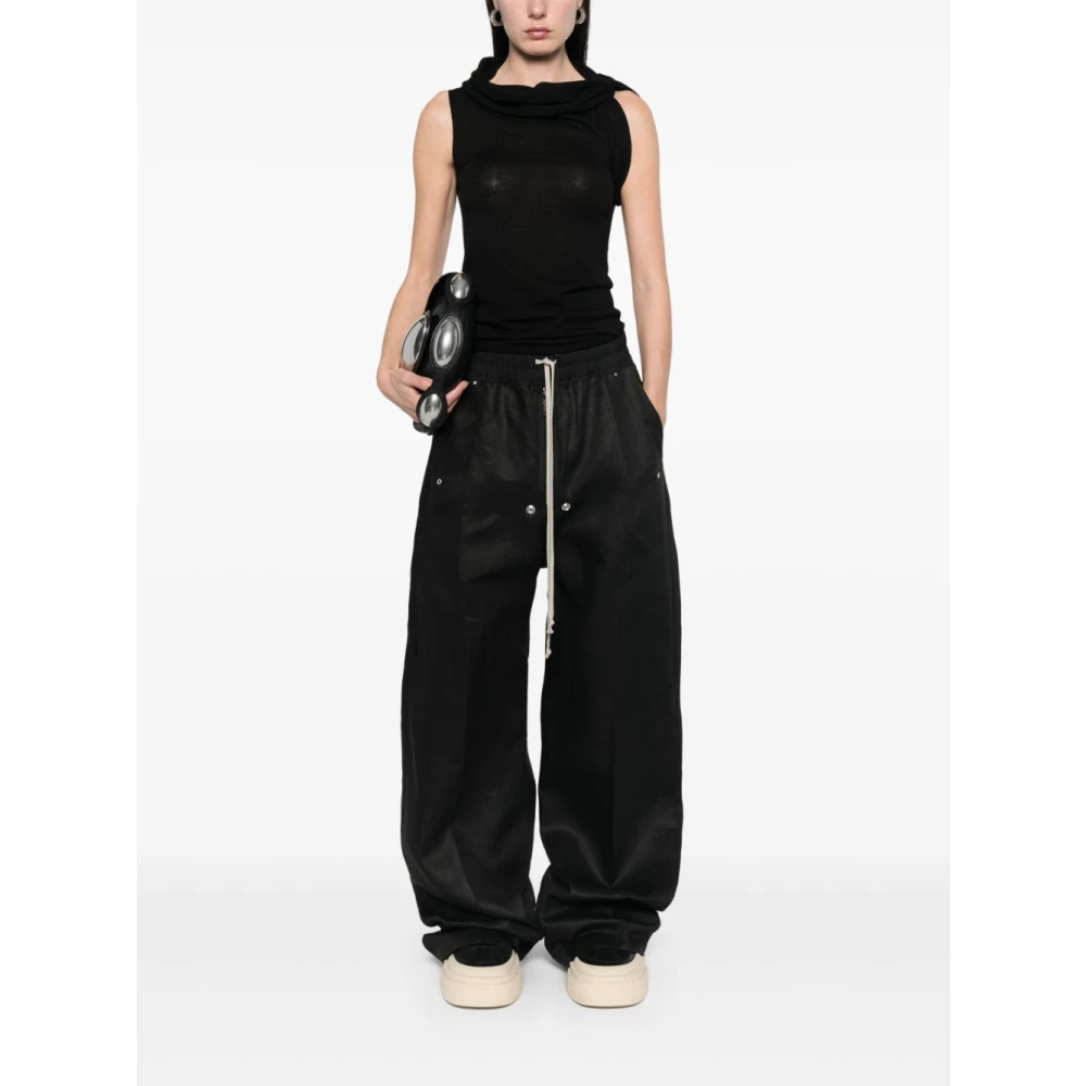 Rick Owens Zwarte Cowl Neck Top zonder mouwen Black Dames