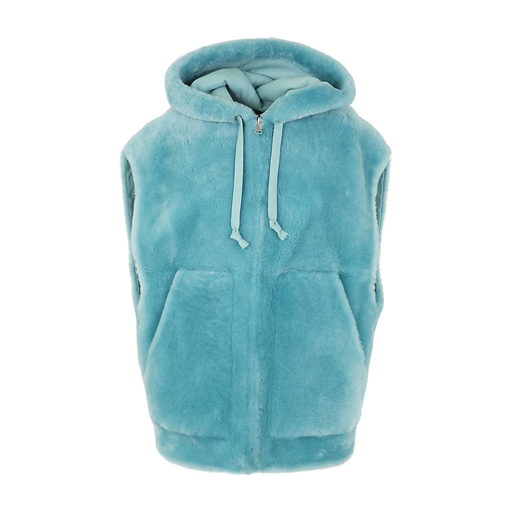 Blancha - Jackets > Vests - Blue - Blancha - Modalova