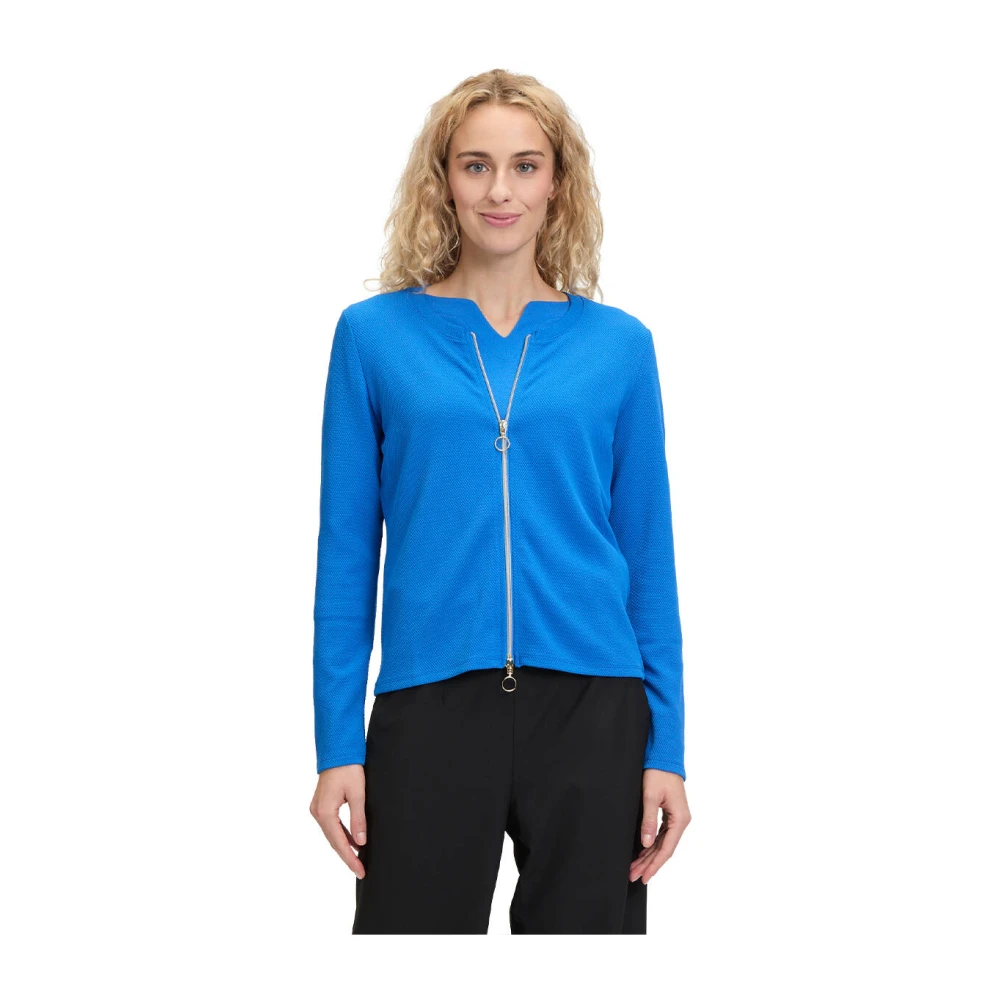Betty Barclay Korte Mouw Blazer Jas Blue Dames
