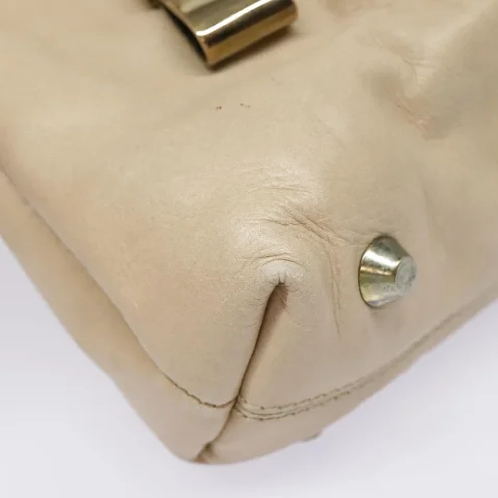 Chloé Pre-owned Leather handbags Beige Dames