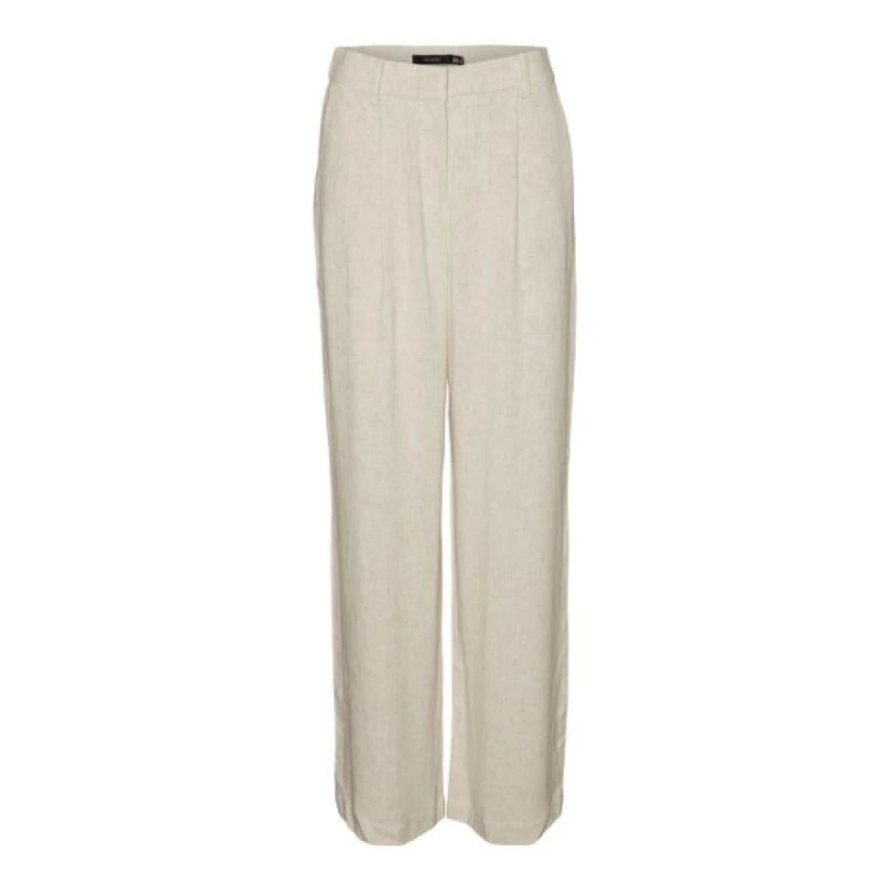 Vero Moda Wide Trousers Beige Dames