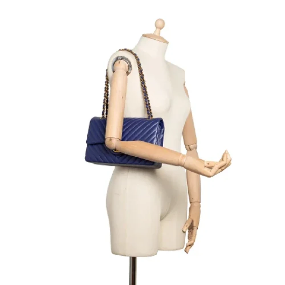 Chanel Vintage Pre-owned Leather chanel-bags Purple Dames