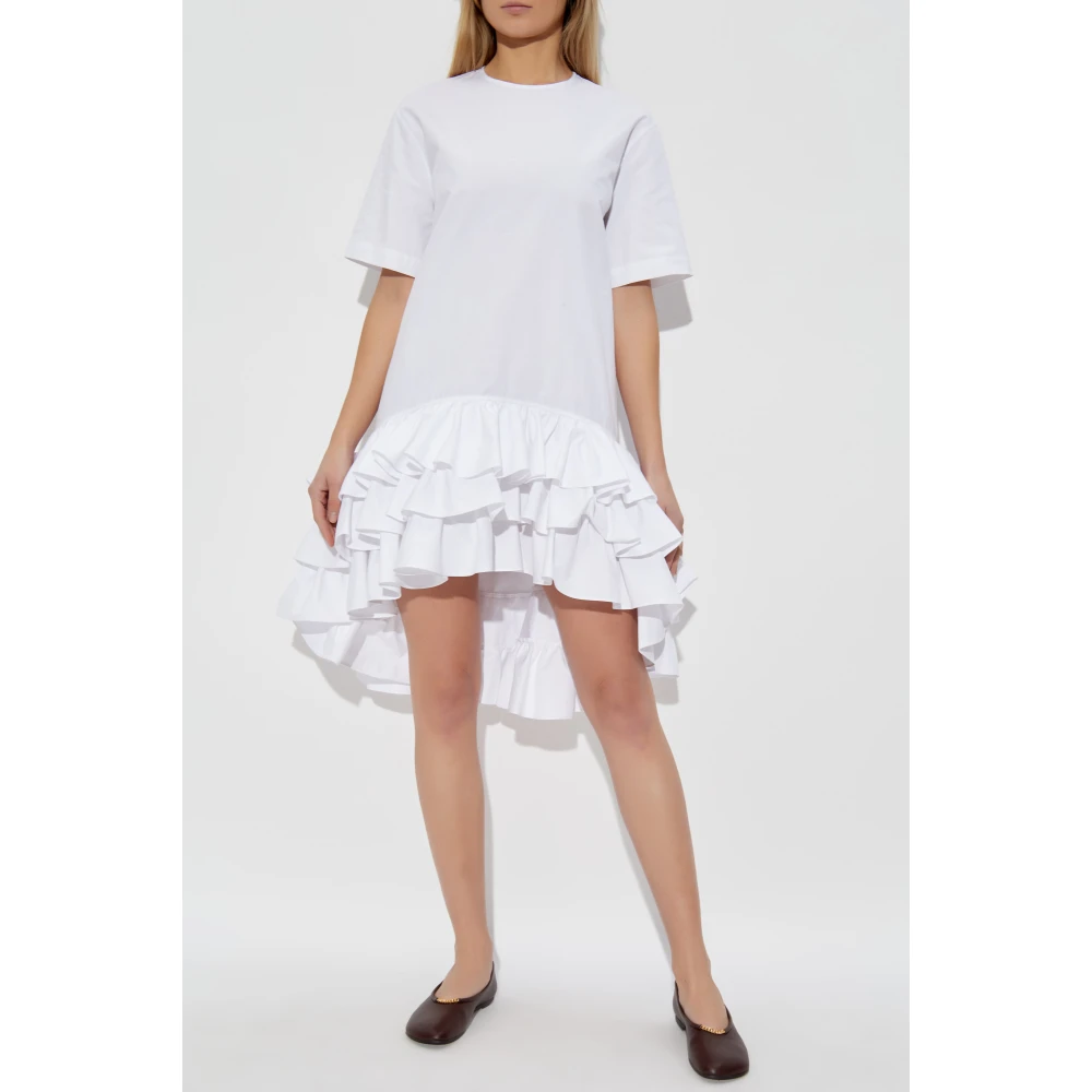 Moschino Asymmetrische jurk met ruches White Dames