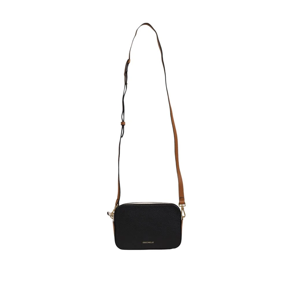 Coccinelle Zwarte leren handtas herfst winter collectie Black Dames