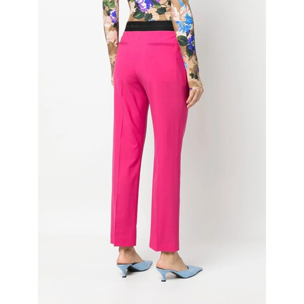 Msgm Straight Trousers Pink Dames