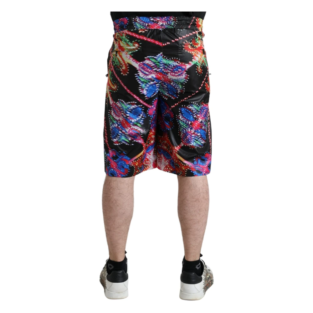 Dolce & Gabbana Multicolor Luminary Print Bermuda Shorts Multicolor Heren