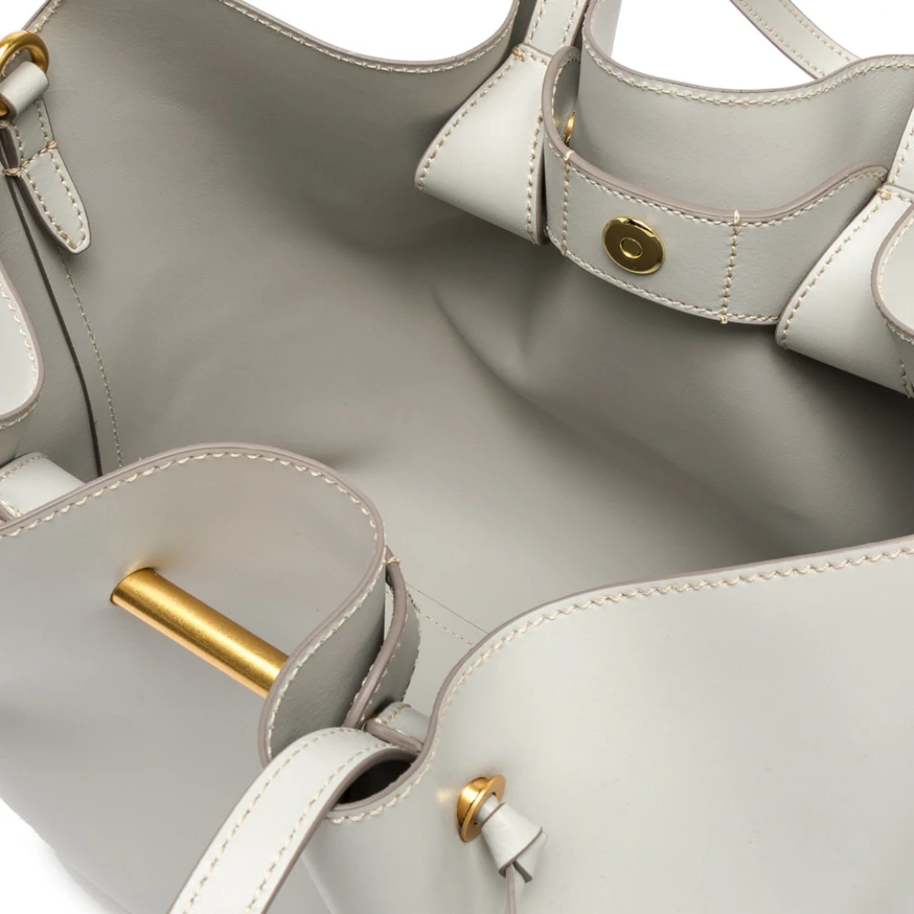 Gianni Chiarini Leren handtas met verstelbare band White Dames