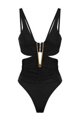 Topp i crêpe-jersey med drapering