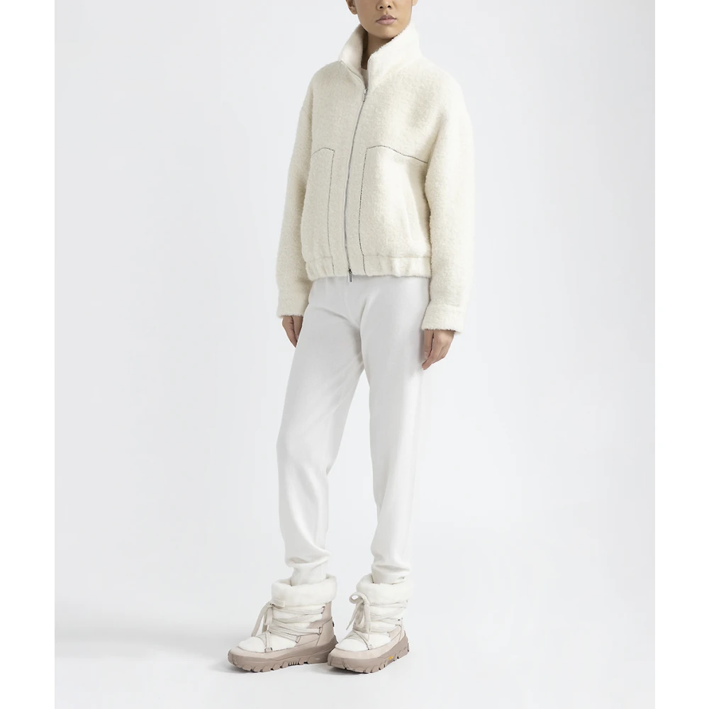 PESERICO Bouclé wol en alpaca jas Beige Dames