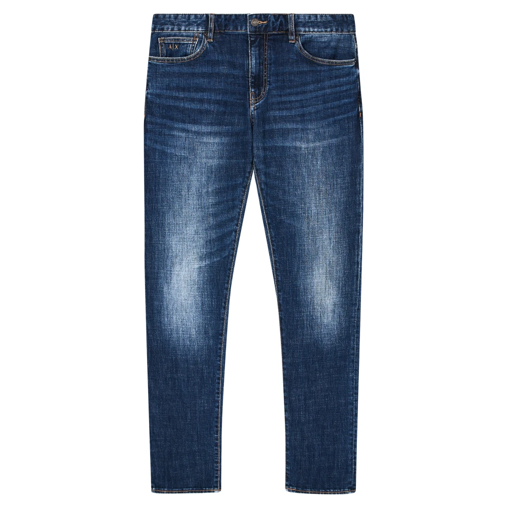 Armani Exchange Mannelijk Blauw Jeans Heren, W33, Denim, Stretch Denim Skinny Jeans